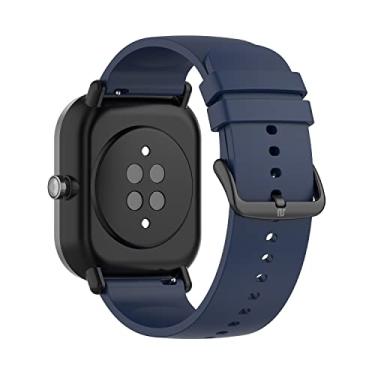 Imagem de Nandos-Store - Pulseira de Silicone NSmart compatível com Amazfit BIP - Amazfit Gtr 42mm - Active 40mm e 44mm - Galaxy Watch 42mm - Gear S2 Classic (Azul petróleo)