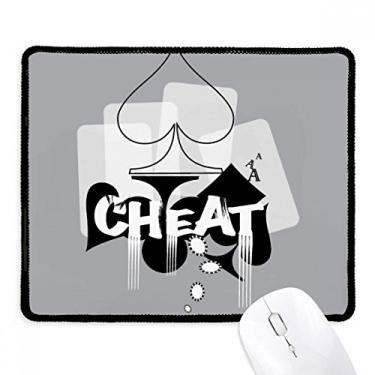 Imagem de Tapete de borracha para jogos de cartas de coração com estampa de utensílios de jogos