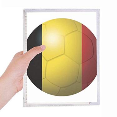 Imagem de Caderno com a bandeira nacional da Bélgica da Copa do Mundo de Futebol Folhas Soltas Diário Recarregável