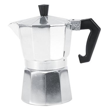 Imagem de Cafeteira 3/6/9/12 xícaras de alumínio tipo italiano moka máquina de café fogão, uso em casa, escritório, preto (600 ml 12 xícaras)