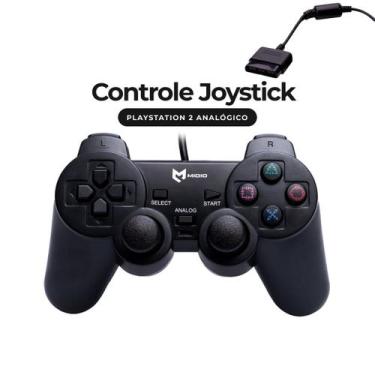 Imagem de Controle Compatível Com Ps2 Joystick Console Analógico Com Fio - Midio
