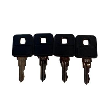 Imagem de Pacote com 4 chaves de ignição 58# 961 214-961 para valetadeiras Ditch Witch 1330 RT40 (3700/4500)