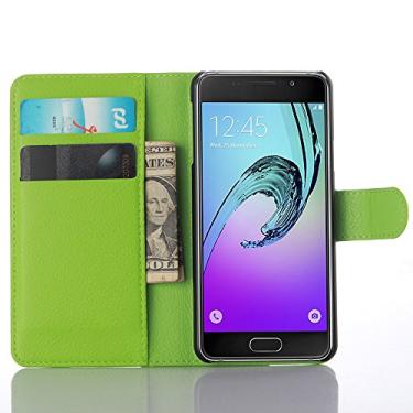 Imagem de Capa para Samsung Galaxy A3 (modelo 2017) â€“ Capa carteira flip de couro PU de para Galaxy A3 (modelo 2017), capa de proteção de telefone estilo empresarial, capa com [compartimentos
