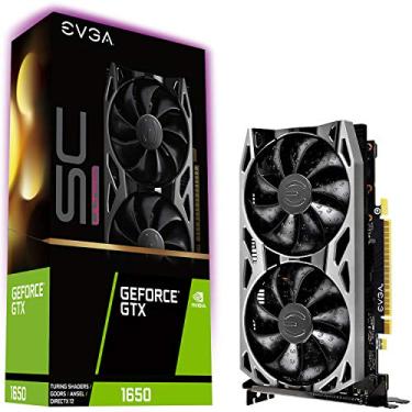 Imagem de EVGA GeForce GTX 1650 SC Ultra Gaming, 04G-P4-1057-KR, 4GB GDDR5, ventilador duplo, placa traseira de metal