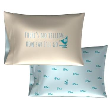 Imagem de Disney Princesa Moana Beleza Cetim Sedoso Padrão Conjunto de 2 Fronhas 50 x 76 para Cabelo e Pele (Produto Oficialmente Licenciado) por Franco Collectibles