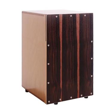 Imagem de Tambor cajon, tambor de caixa de madeira, tambor de mão com cordas e bolsa de guitarra internas, instrumento de percussão