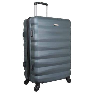 Imagem de Mala de Viagem Média em Abs Yins 21089 Cadeado Integrado Rodas Giro 360 Verde