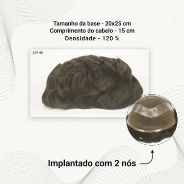 Imagem de Protese Capilar Hibrida Masculina Hollywood (20X25)