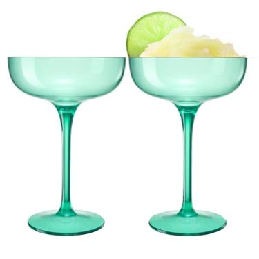 Imagem de Khen Conjunto de 2 cupê verde champanhe acrílico