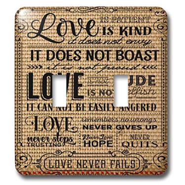 Imagem de 3dRose Capa para interruptor de luz lsp_300722_2, escritura de amor da Bíblia - Coríntios