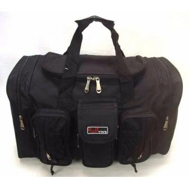 Imagem de Bolsa Mala Viagem Sacola Média  Reforçada Esportiva - YINS, Preto, Méd
