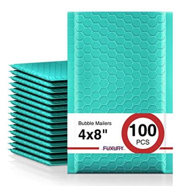Imagem de Fuxury Envelopes pequenos com bolhas 10 x 20 cm, pacote com 100, envelopes acolchoados com autovedação, envelopes acolchoados para presentes, acolchoados com bolhas, envelopes de bolhas para envio,