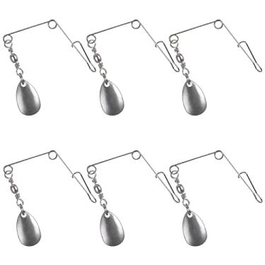 Imagem de Lâminas giratórias de pesca, plataformas de colheres lisas, eixo de arame com lâmina Colorado Spin Jig Spinners isca de substituição Spinnerbait acessórios suprimentos