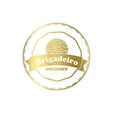 Imagem de Adesivo "Brigadeiro Gourmet" - Ref.2019 - Hot Stamping - Dourado - 50 