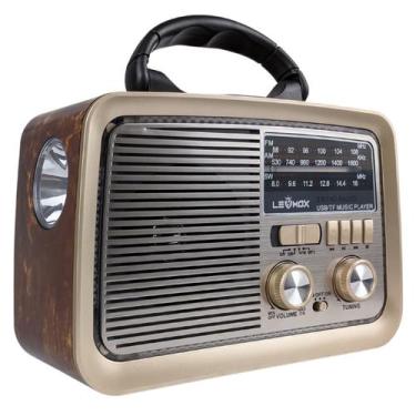 Imagem de Radio Analogico Vintage Com Bluetooth Usb Micro Sd AM FM SW com Antena