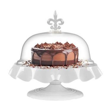 Imagem de Boleira Com Cúpula - Bandeja Para Bolo e Doces - Beva, Branco