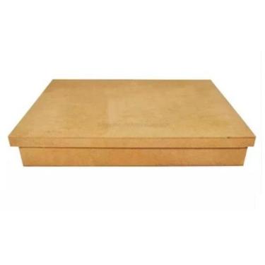 Imagem de Kit 5 Caixa Retangular Tampa de Sapato 25x20x5 Mdf Madeira - ATACADÃO 