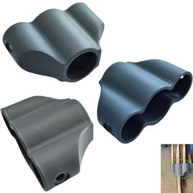 Imagem de DraCra Pacote com 4 muletas axilas de 3 vias, suporte de montagem de substituição para muletas sob o braço, muletas de alumínio, altura ajustável, peças de montagem de haste de perna