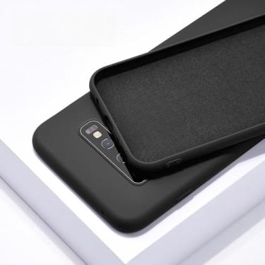 Imagem de Capa de silicone líquido para Samsung Galaxy S8 S9 Plus S10 Lite S10E Capa para Samsung Note 8 9 10Pro Capa, preta, para Samsung s9