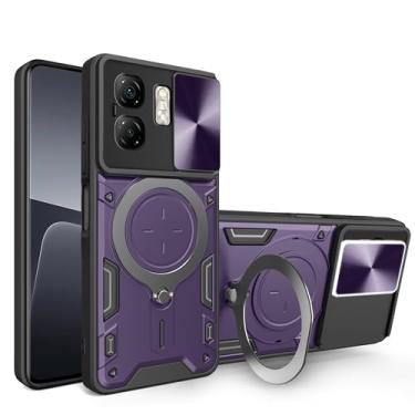 Imagem de Elubugod Capa compatível com Infinix Smart 9, com capa de lente de câmera deslizante compatível com Infinix Hot 50i X6531 X6531B / Smart 9 X6532 capa roxa