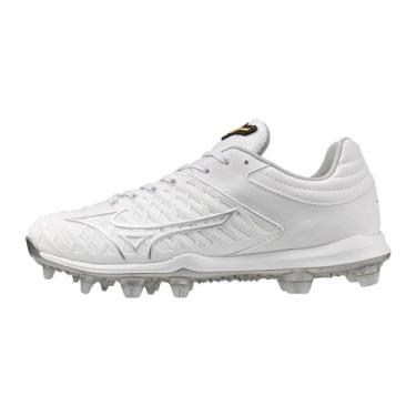 Imagem de Mizuno Chuteira feminina Pro Fp Low TPU Fastpitch, Branco/Prata, 40