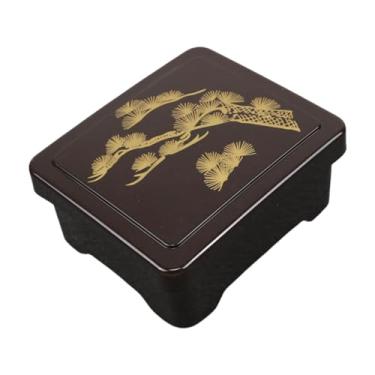 Imagem de Ioensy Donburi Box Lunch Reciar com tampa de frutas recipientes Retângulo Bento Caixa Japanha de lancheira para o trabalho de escritório da escola, Padrão de Pinheiro