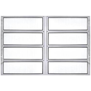 Imagem de Basculante duplo 0,80 x 2,00 alumínio branco - Alfa Esquadrias, Único