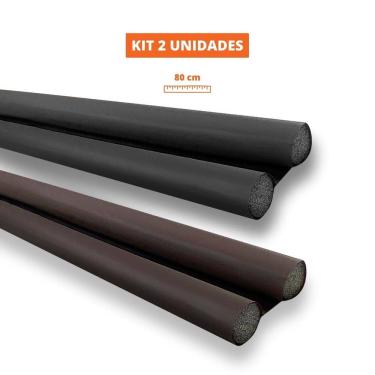 Imagem de Kit 2 Unidades Veda Porta Protetor Rolinho Impermeável Ajustável  80 cm