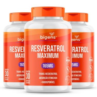 Imagem de Bigens kit 3x resveratrol  30 caps - BIOGENS