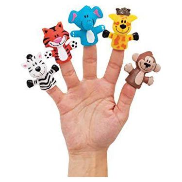 Imagem de Dedoches Infantil Divertido Animais Safari 5 Pçs 7284 Bubba