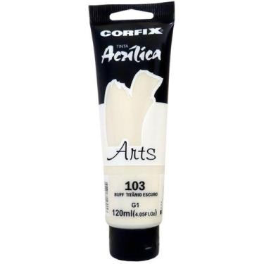 Imagem de Tinta Acrílica Arts Corfix 120ml G1 - 85120, 103 - BUFF TITANIO ESCURO