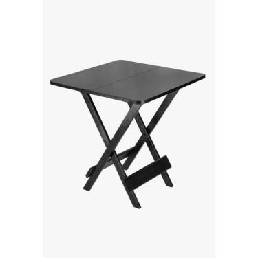 Imagem de Mesa Dobrável Para Bar 70x70 Madeira Maciça - Mobília Mix, PRETO