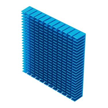 Imagem de Resfriador de Dissipador de Alumínio, Radiador Durável para Placa de PCB da CPU, 120x120x20mm Com Resfriamento de Alta Potência (Azul)