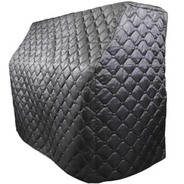 Imagem de 5JJJLOOOPP Capa completa de piano de cauda, capa protetora de piano preto, capa protetora de piano de cauda à prova d'água e poeira com forro de algodão grosso (A, 180 cm) (A 180 cm + capa única)