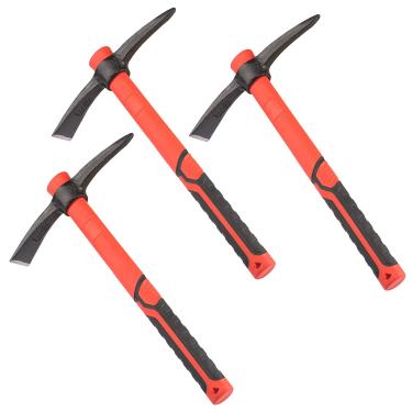 Imagem de GENHAKON 3 PÇS Enxada Mattock Picareta de 38 cm, Machado de Picareta de Jardim Forjado com Cabo de Fibra de Vidro, Enxada para Afrouxar o Solo, Jardinagem, Camping