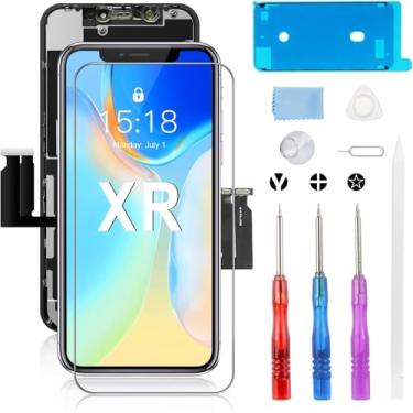 Imagem de Substituição de tela para iPhone XR: Substituição BeeFix para iPhone XR LCD digitalizador 3D Touch, montagem completa com ferramentas de reparo