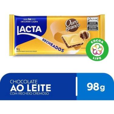 Imagem de Kit c/ 3 Chocolate Branco Lacta Ouro Branco 98G