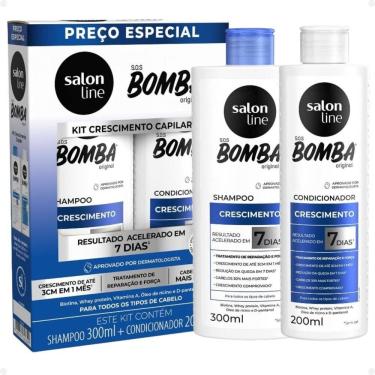 Imagem de Kit Salon Line SOS Bomba Crescimento Capilar: Shampoo 300ml e Condicionador 200ml