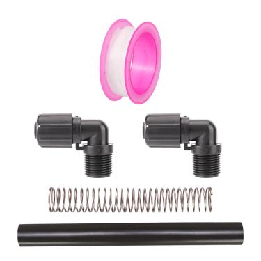 Imagem de Lyreh Peças de clorador 320 e 322, as peças do clorador incluem conector de tubo de 90 graus R172272, tubo OD R172091, suporte de tubo R171097, fita de encanador compatível com alimentador automático