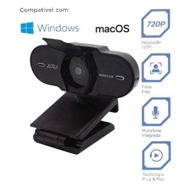 Imagem de Webcam Auto Foco com Microfone integrado USB 2.0 Plug And Play Incluin