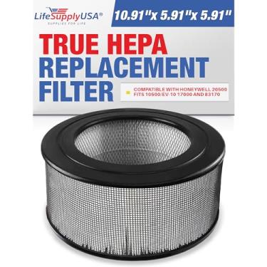 Imagem de LifeSupplyUSA Substituição de filtro HEPA verdadeiro compatível com Honeywell 20500 serve para purificador de ar 10500/EV-10 17000 e 83170