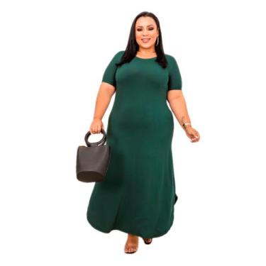 Imagem de Vestido Moda Evangélica Plus Size Tamanho Único Em Viscolycra - Wild, 