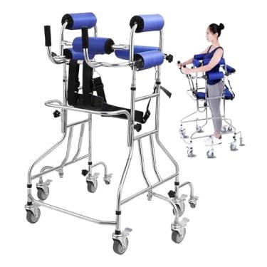 Imagem de CHONGHAN Andador Em Pé,Equipamento De ReabilitaçãO Para Adultos Com 8 Rodas,Andador Para HemipléGicos Com Avc,Com Altura AjustáVel,Anti-Capotamento Para TráS Para Idosos E Deficientes Hopeful