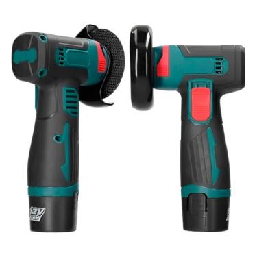 Imagem de Esmerilhadeira Angular Recarregável, 12V, 19.500 RPM, Disco 76mm, Bateria 3600mAh, Verde e Preto