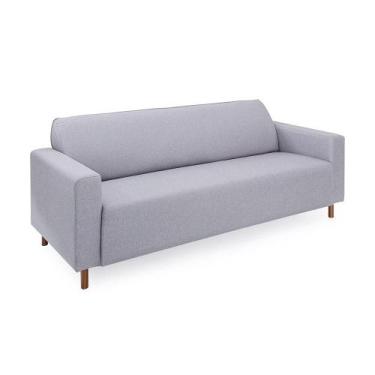 Imagem de Sofá 4 Lugares Herval Elos, Linho Cinza, 208 cm