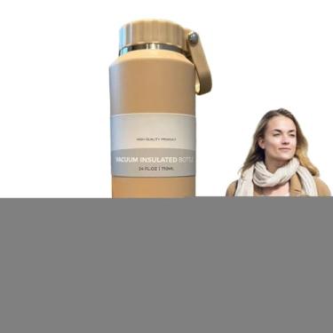 Imagem de Garrafas de Água de Aço Inoxidável - Cantil de Viagem em Aço Inoxidável - 710 ml Garrafa Portátil a Vácuo para Ginásio Caminhada Ciclismo Acampamento Ar Livre Dia a Dia