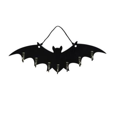 Imagem de BLWOTMOR Porta-chaves Gancho para Chaves Economia de Espaço Decoração de Halloween Preto Ganchos de Parede Decorativos Gancho para Casacos Chaves Toalha Bolsa