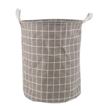 Imagem de Cesto Organizador Dobrável–Impermeável, Compacto e Resistente – Ideal para Roupa Suja, Brinquedos e Mais | 40L(CINZA)