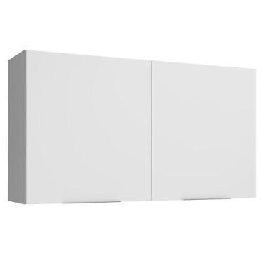 Imagem de Armário Aéreo para Quarto 120 cm 2 Portas Branco Neo Madesa, Branco
