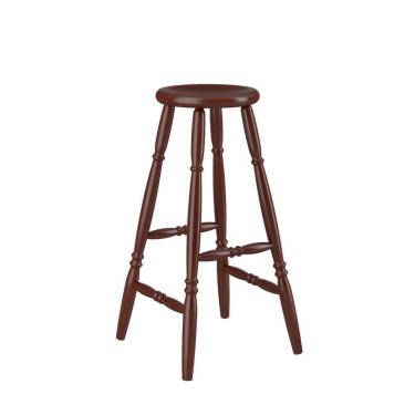 Imagem de Banqueta Alta Em Madeira 75cm Castanho Acetinado 170ea Piratini